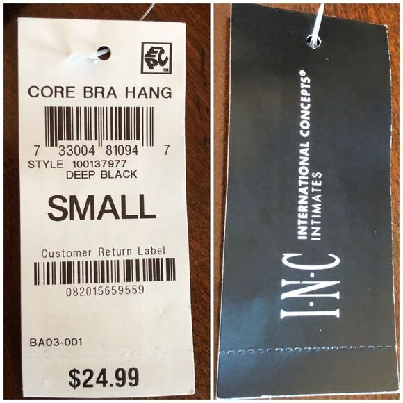 I.N.C. INTERNATIONAL CONCEPTS - 🎉2X HP🎉NWT - L Sz S Lace-Trimmed Bralette/Black - Picture 9 of 13